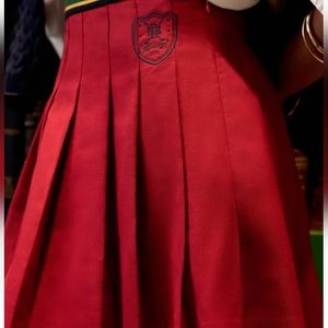 Banana Republic Red Pleated Skirt, Size 32 Waist